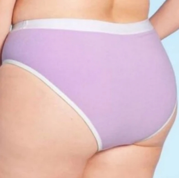 Kona Sol™ Purple Terry Textured Solid High Waist High Leg Bikini Bottom Size M # - Picture 2 of 7